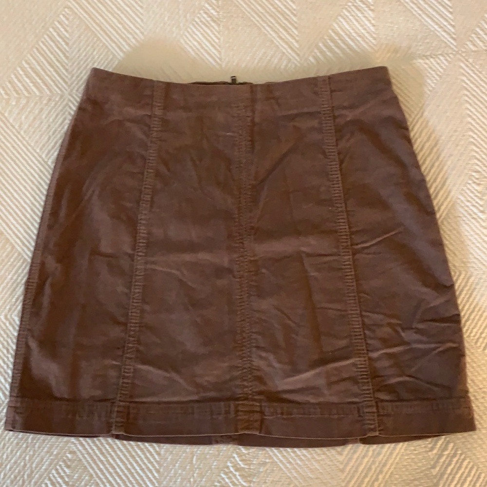 Free People Mauve Corduroy Mini Skirt Size 6